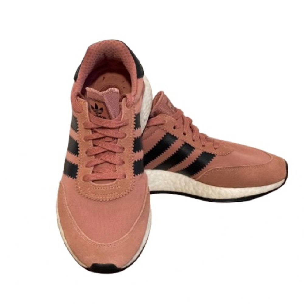 Women’s Adidas Iniki Runner Boost Raw Pink Core Black & White Size 7